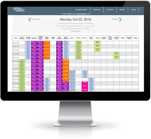 Speedy Grid schedule